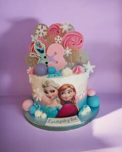 τούρτα Frozen ζαχαρόπαστα