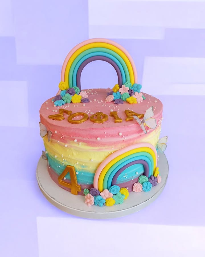 πολύχρωμη τούρτα