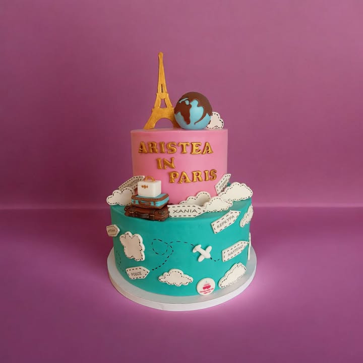 τούρτα με θέμα τα ταξίδια