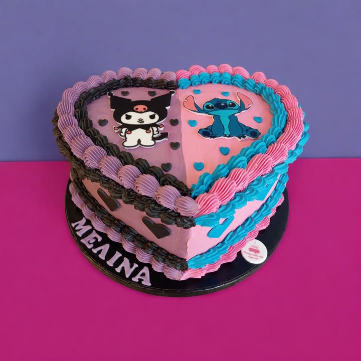 Τούρτα Kuromi Stitch Μισή